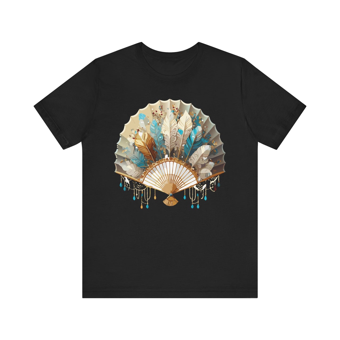 Fan shirt, Shirt with Fan, Tee Shirt with Gold Blower