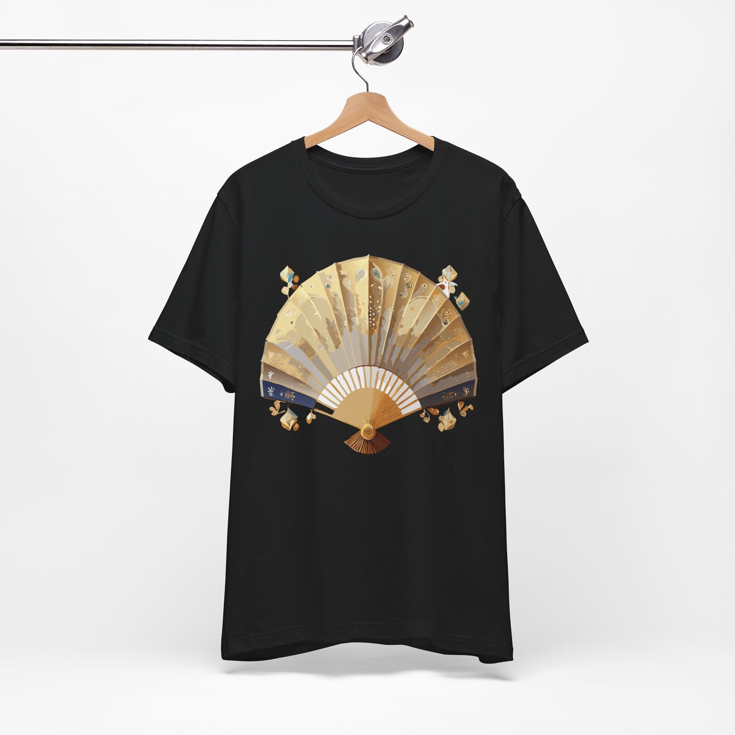 Fan shirt, Shirt with Fan, Tee Shirt with Gold Blower
