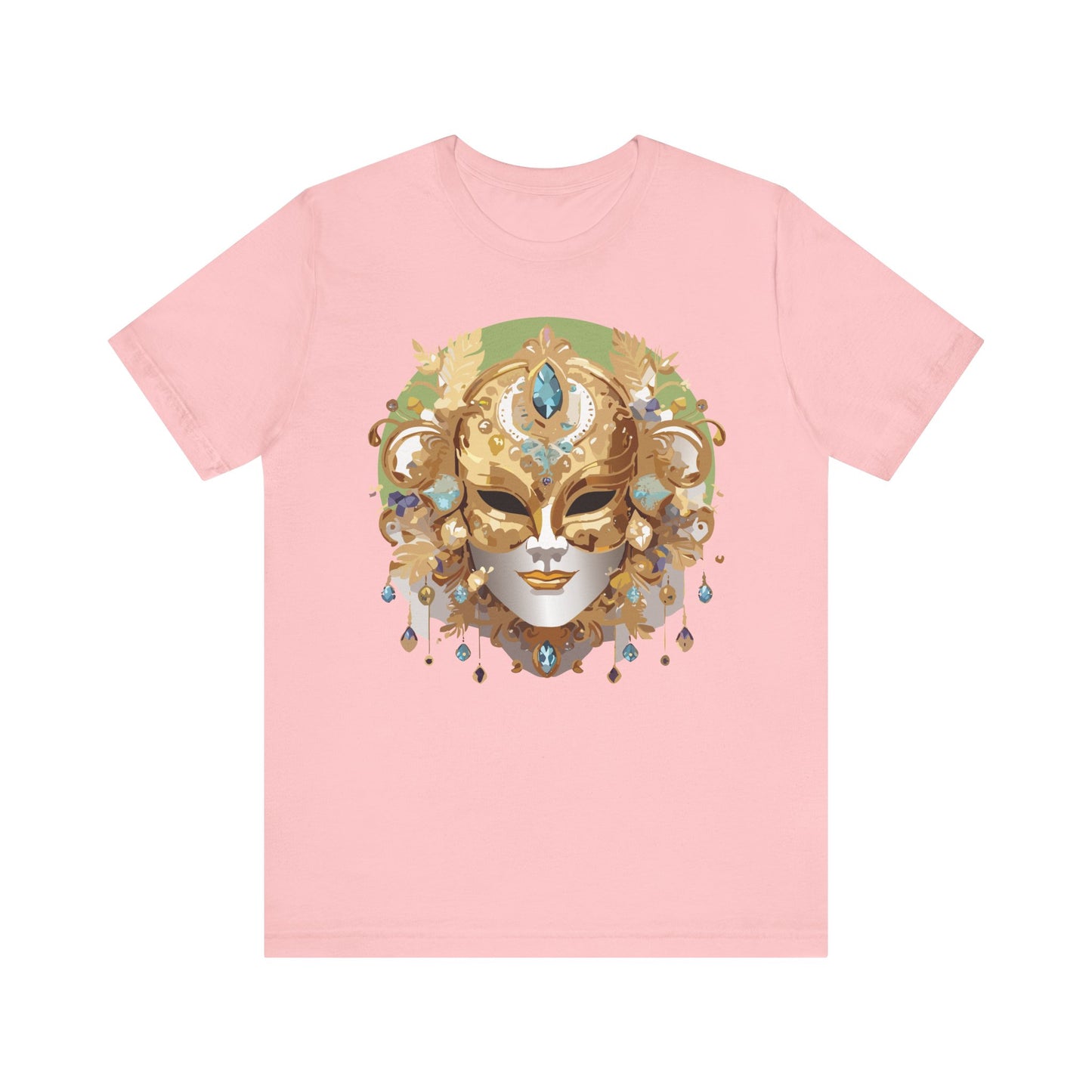 Mask Shirt, Shirt with Mask, Tee Shirt with Gold Face