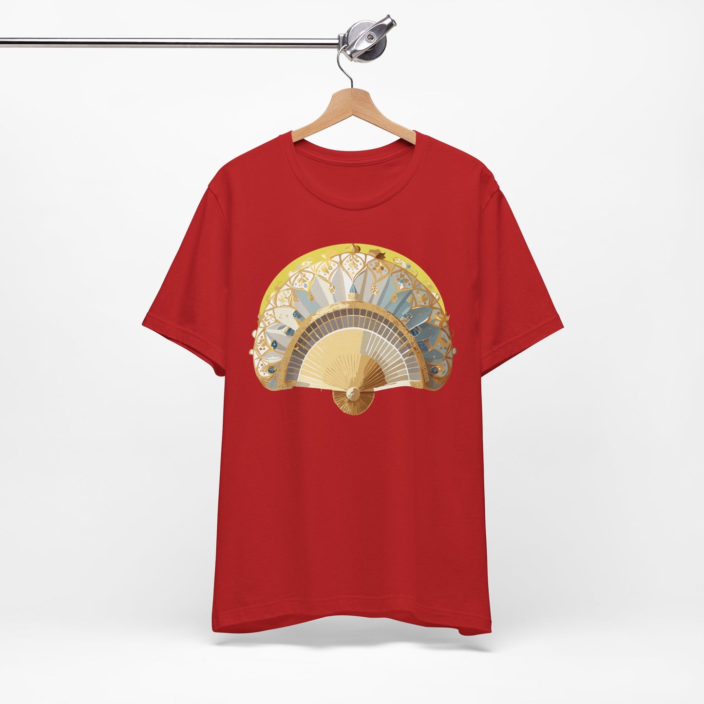 Fan shirt, Shirt with Fan, Tee Shirt with Gold Blower