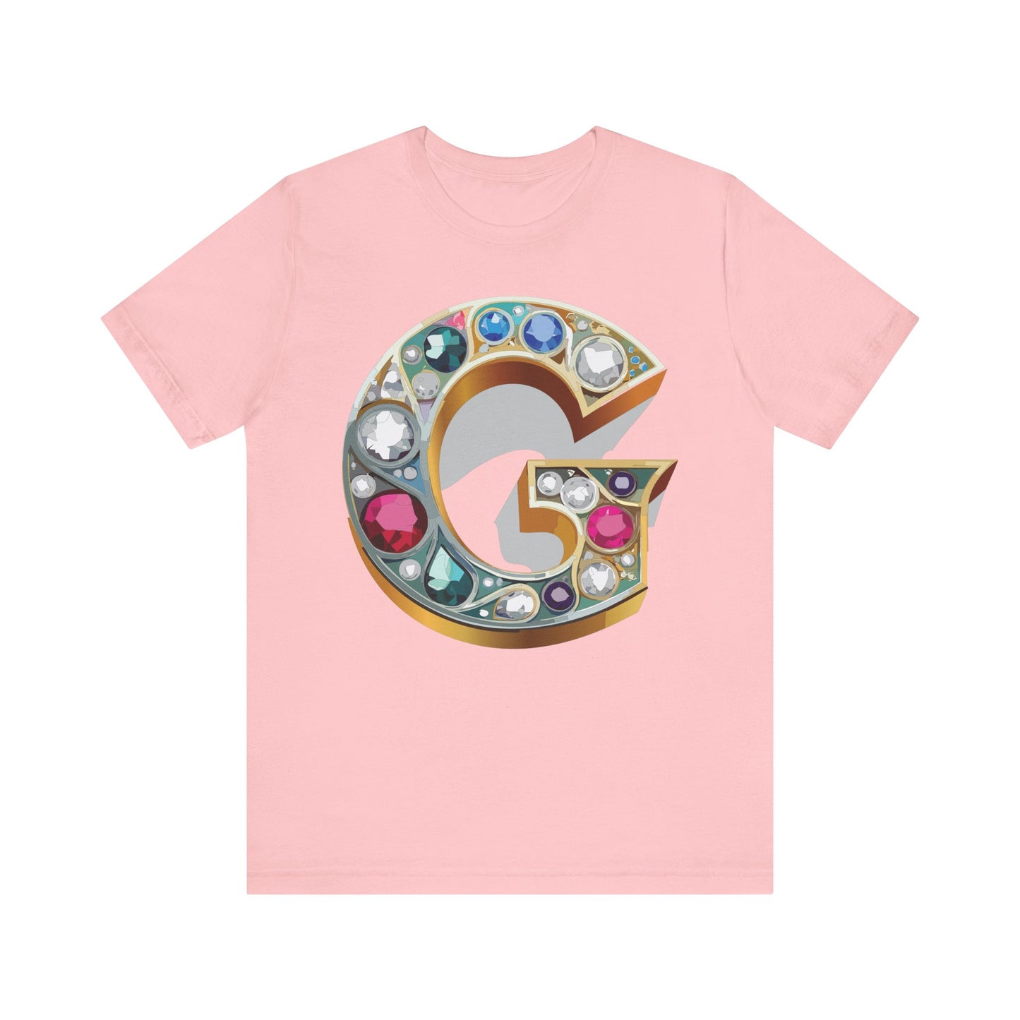 Letter Shirt, Shirt with Letters, Tee Shirt with Gold Letter, Shirt with Antique Letters