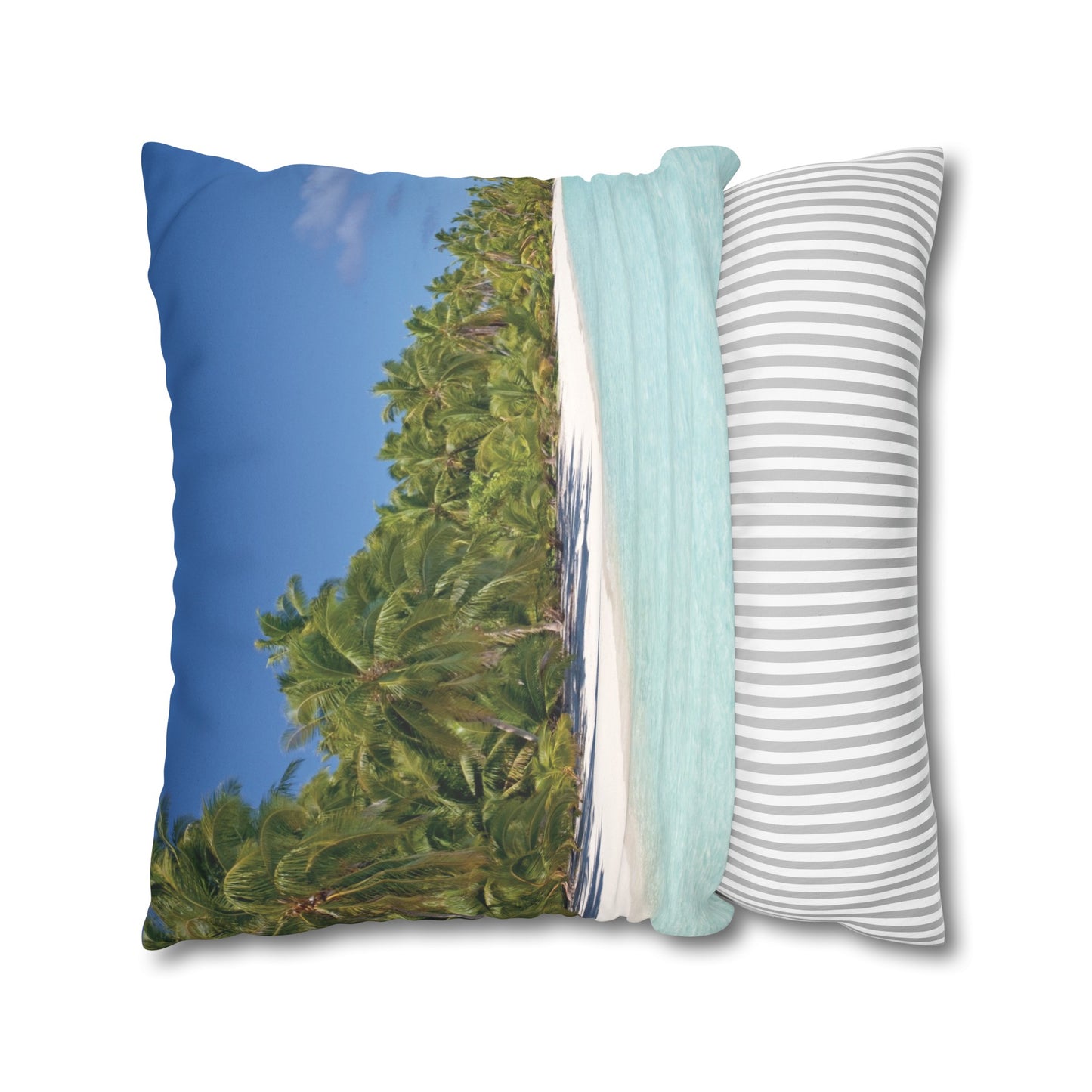 Beach Faux Suede Square Pillowcase