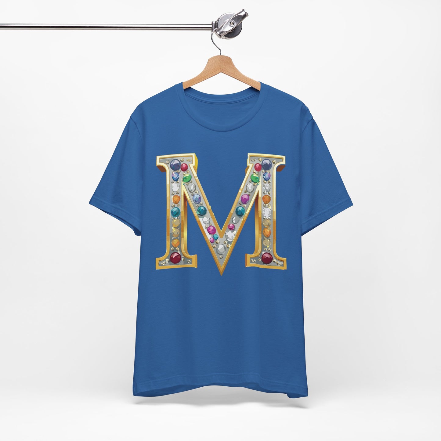 Letter Shirt, Shirt with Letters, Tee Shirt with Gold Letter, Shirt with Antique Letters