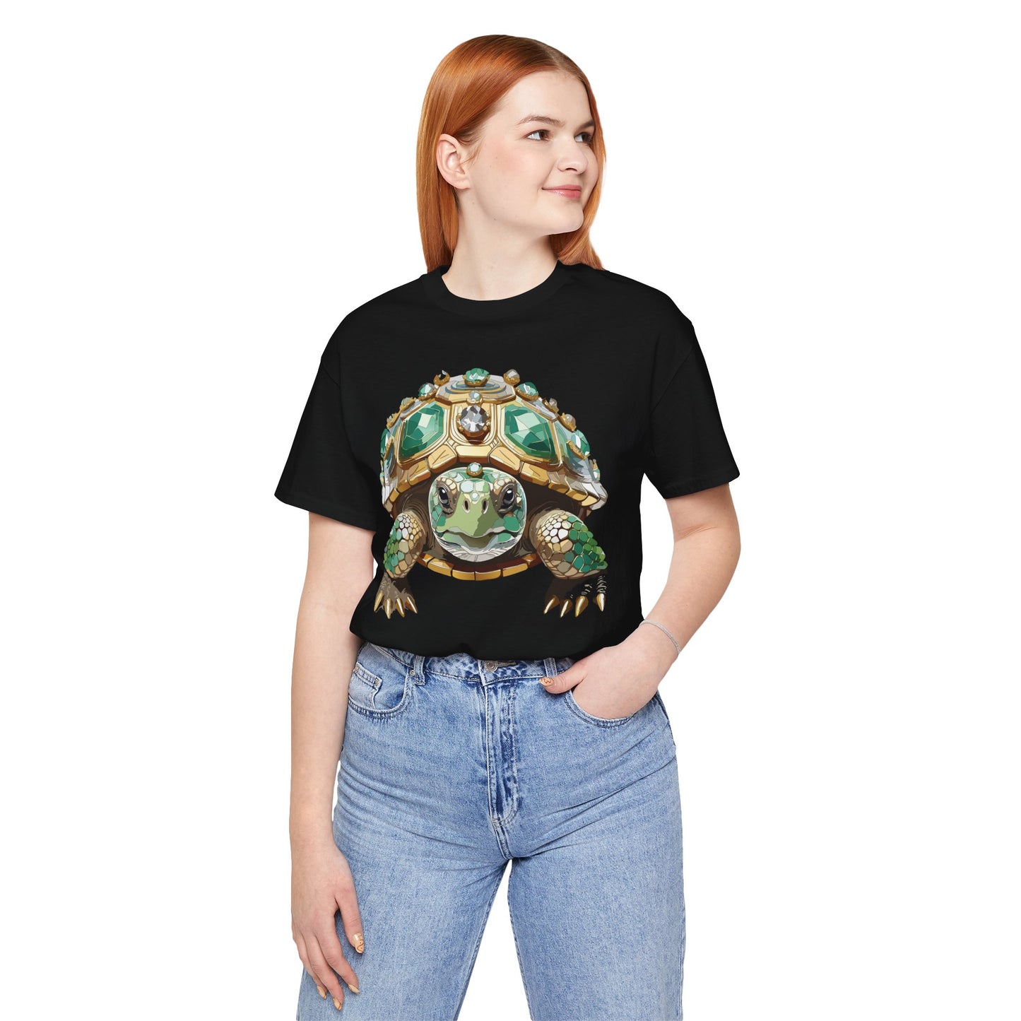Animal Shirt, Shirt with Animal, Tee Shirt with Gold Animal Medal, Shirt with Antique Animal Medallion