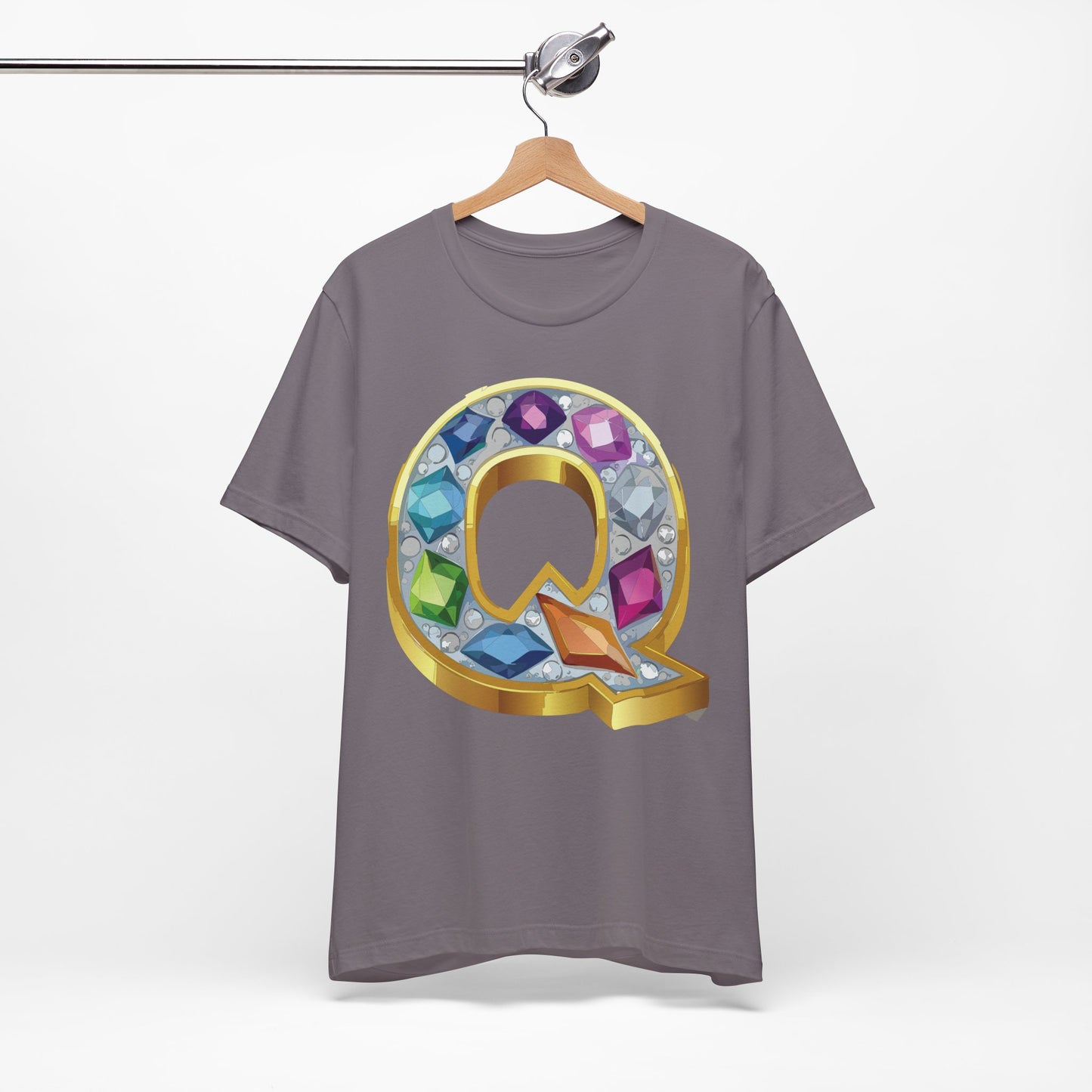 Letter Shirt, Shirt with Letters, Tee Shirt with Gold Letter, Shirt with Antique Letters