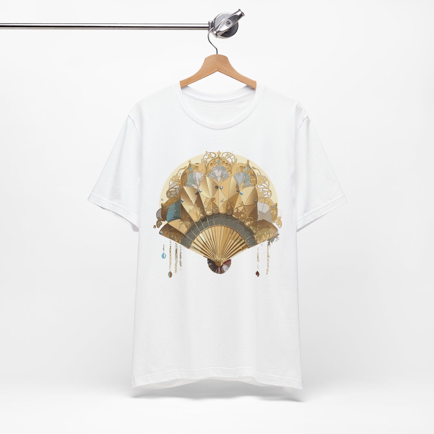 Fan shirt, Shirt with Fan, Tee Shirt with Gold Blower