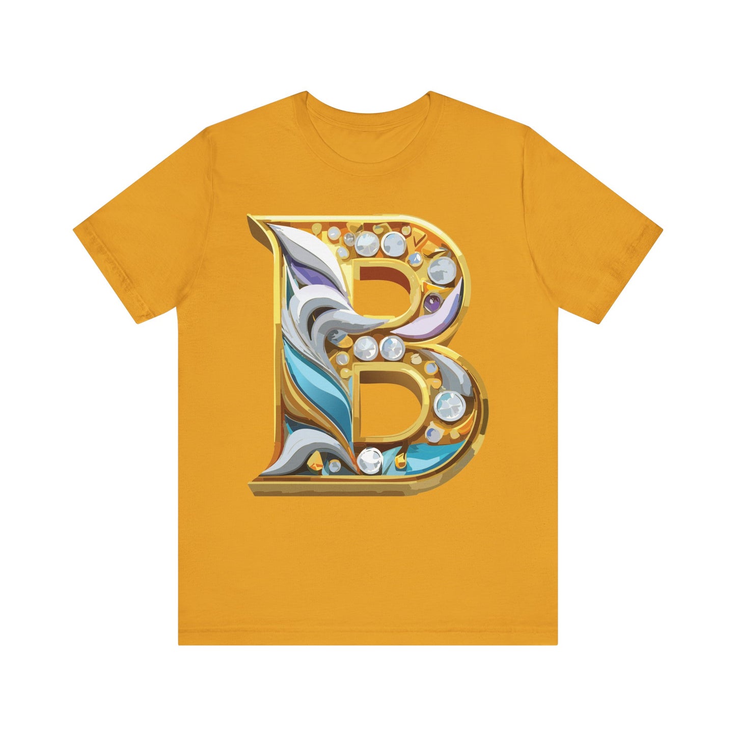 Letter Shirt, Shirt with Letters, Tee Shirt with Gold Letter, Shirt with Antique Letters