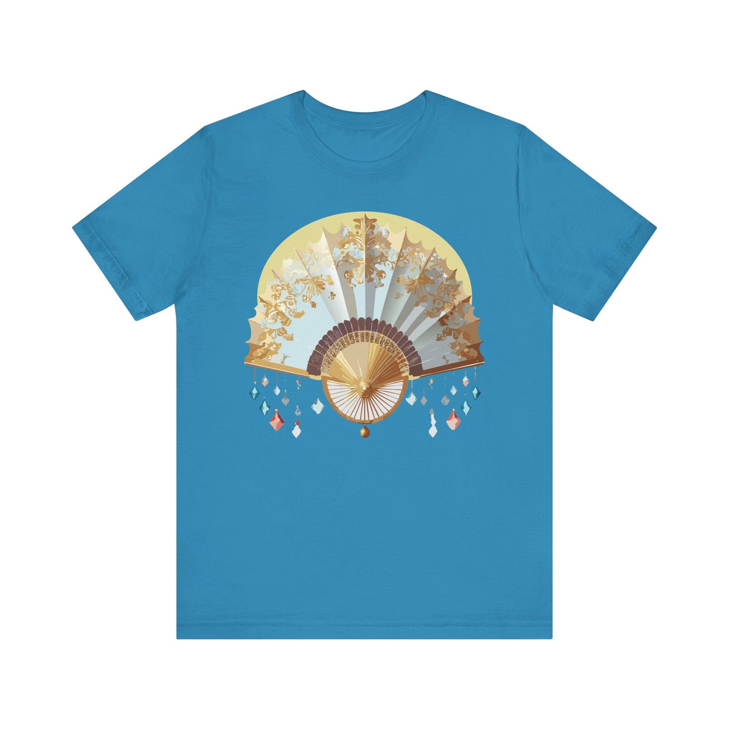 Fan shirt, Shirt with Fan, Tee Shirt with Gold Blower