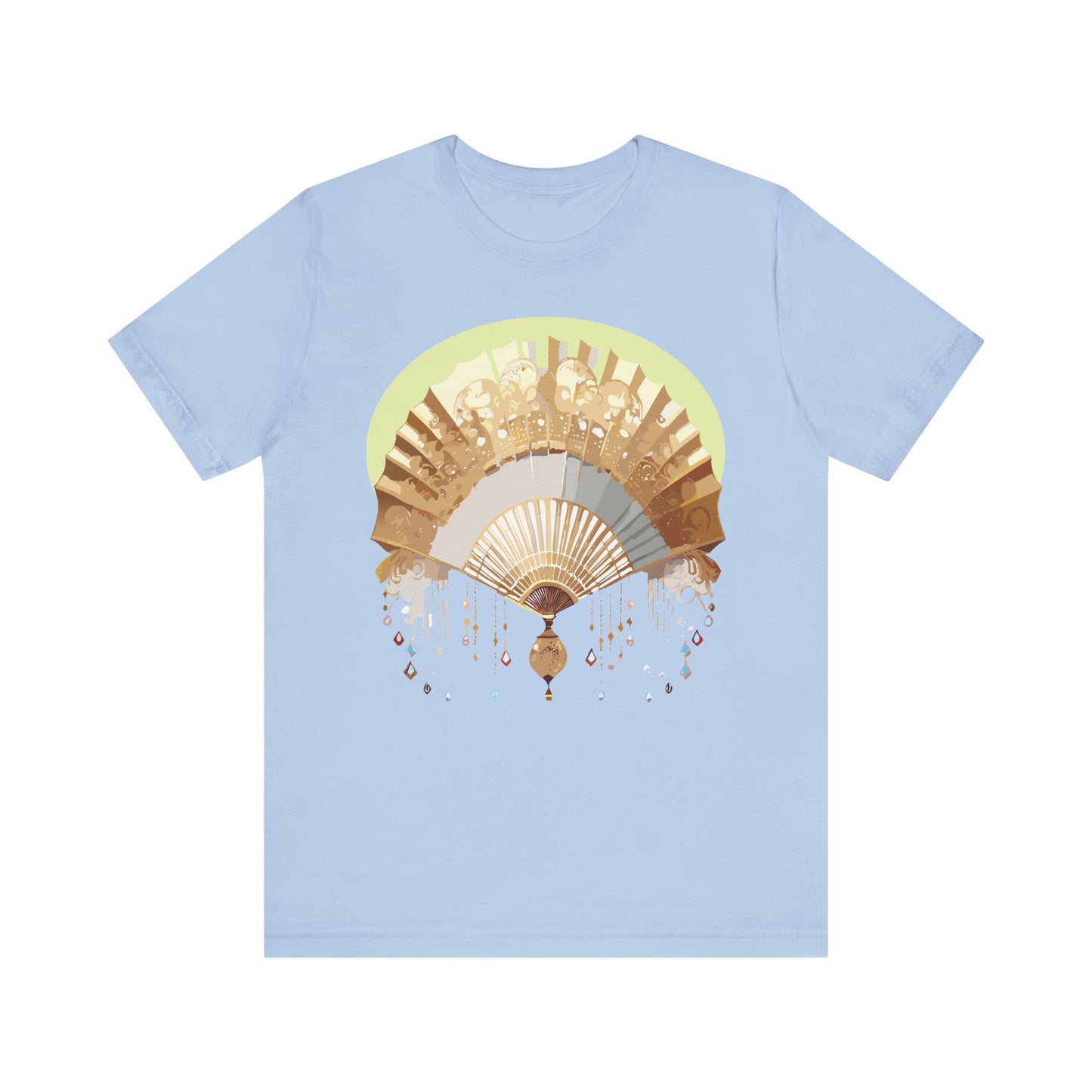 Fan shirt, Shirt with Fan, Tee Shirt with Gold Blower