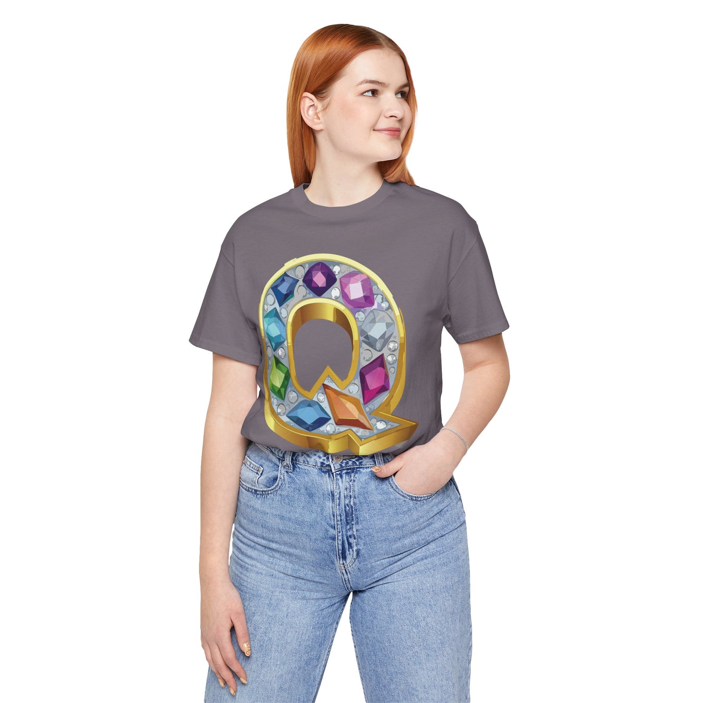 Letter Shirt, Shirt with Letters, Tee Shirt with Gold Letter, Shirt with Antique Letters