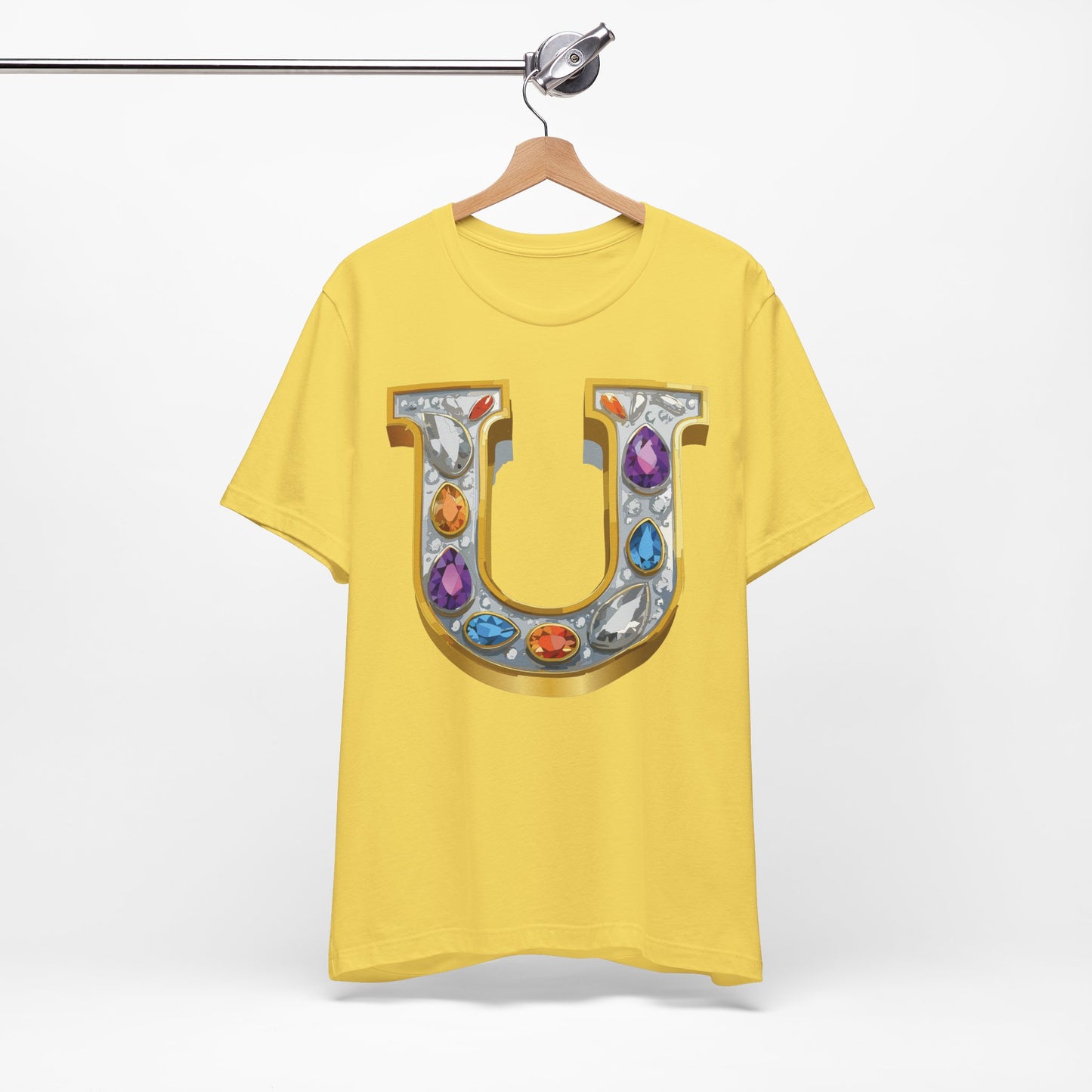 Letter Shirt, Shirt with Letters, Tee Shirt with Gold Letter, Shirt with Antique Letters