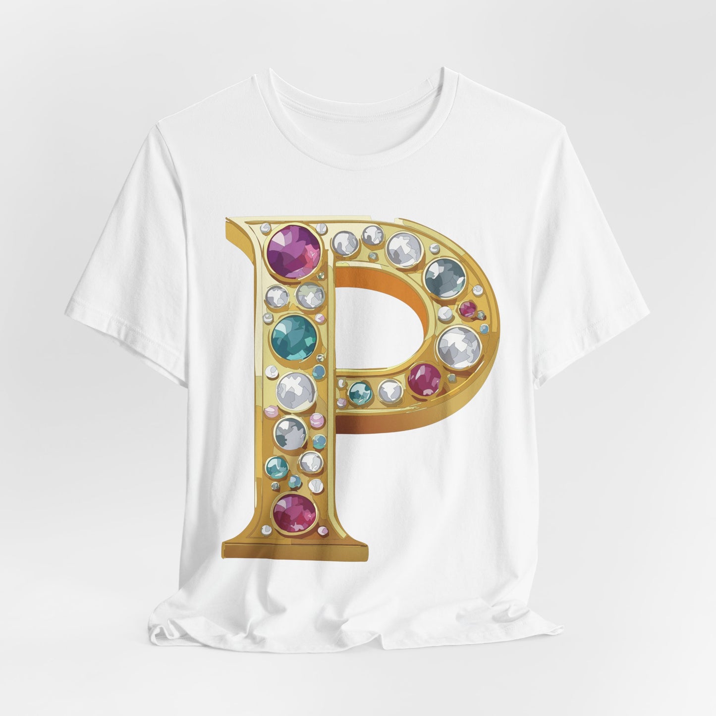 Letter Shirt, Shirt with Letters, Tee Shirt with Gold Letter, Shirt with Antique Letters