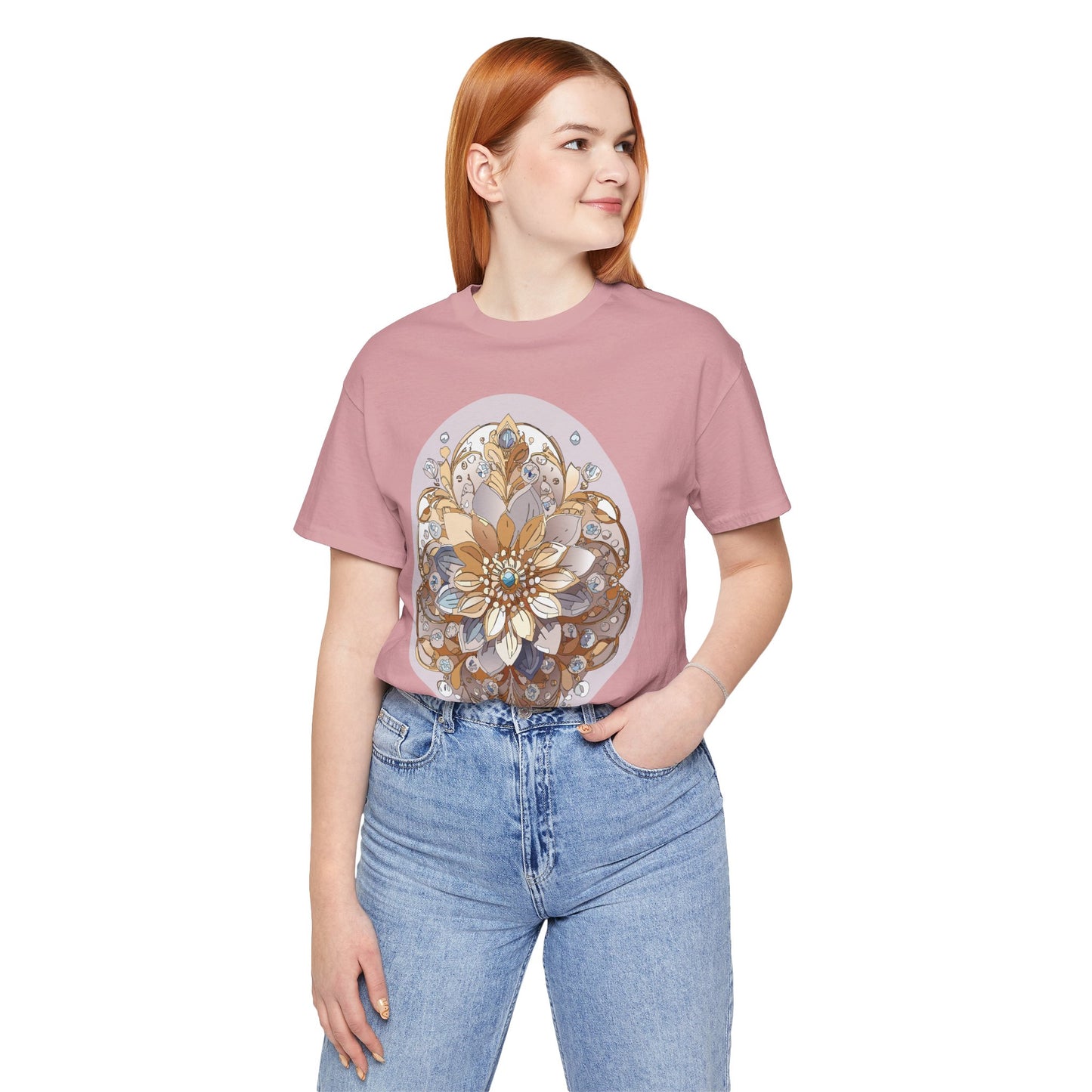 Floral Shirt, Flower Shirt, Tee Shirt with Antique Flower