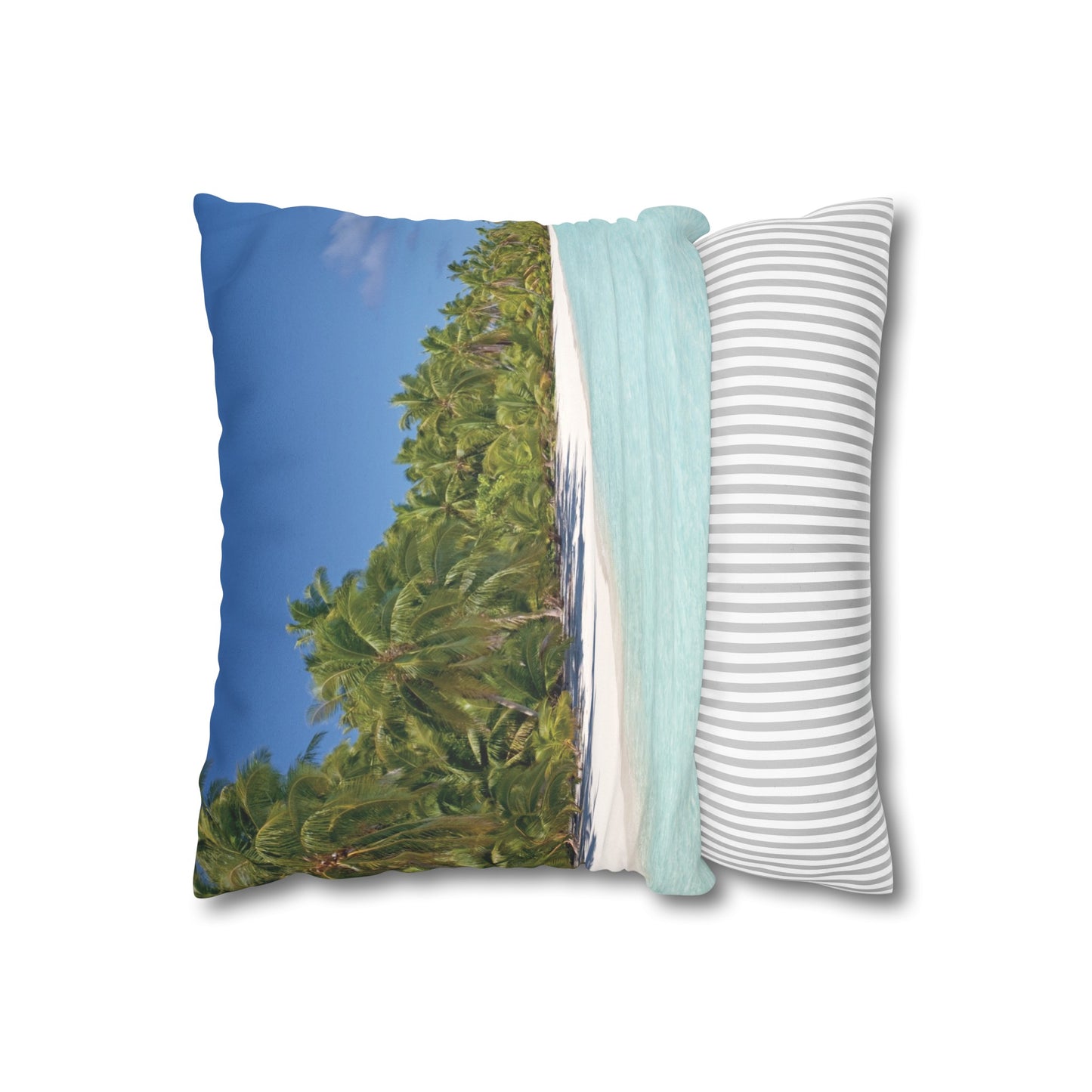 Beach Faux Suede Square Pillowcase