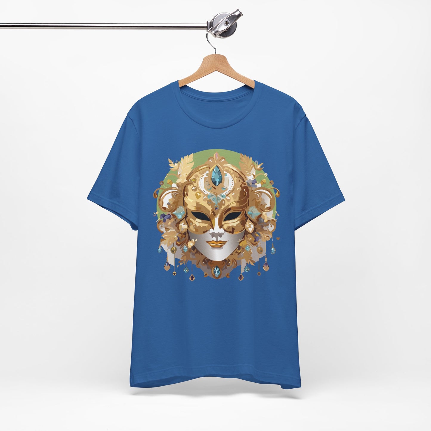 Mask Shirt, Shirt with Mask, Tee Shirt with Gold Face