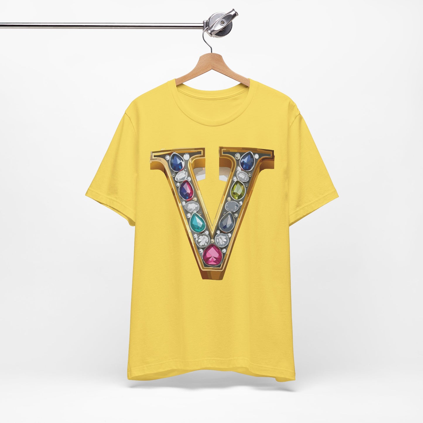 Letter Shirt, Shirt with Letters, Tee Shirt with Gold Letter, Shirt with Antique Letters