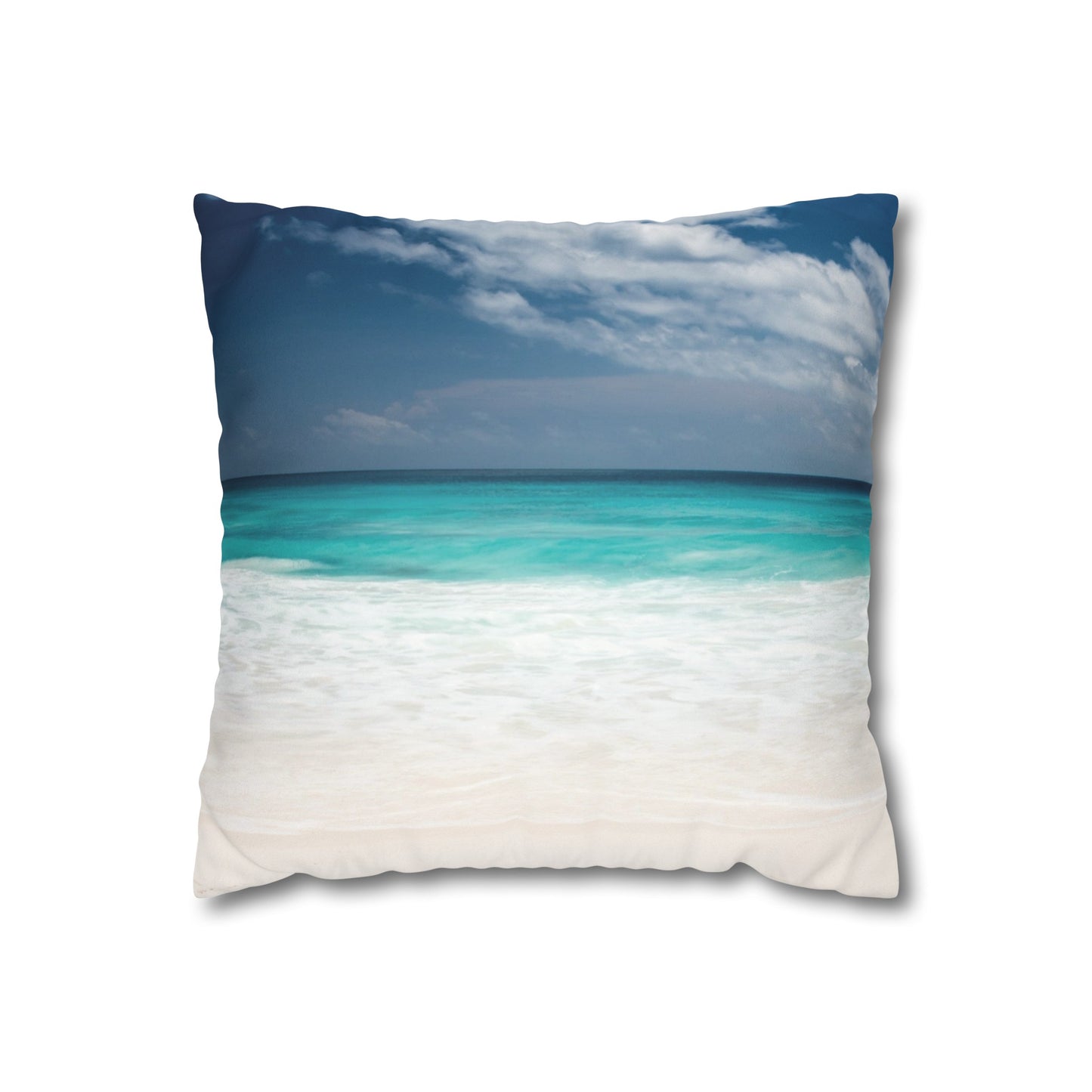 Beach Faux Suede Square Pillowcase