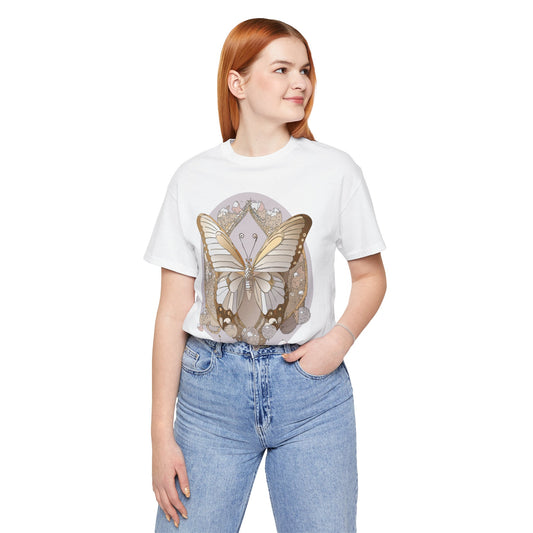 Butterfly Shirt, Shirt with Butterfly, Tee Shirt with Antique Butterfly