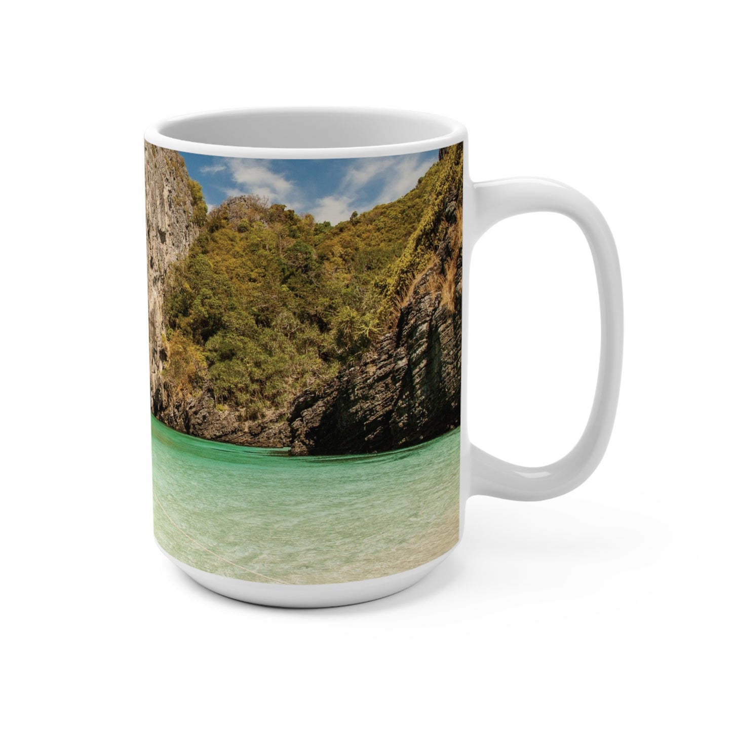 Coffee & Tea Mug with Beach Prints, 15oz