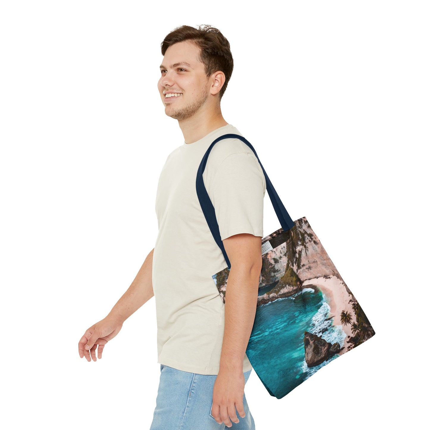 Canvas Bag with Beach Prints