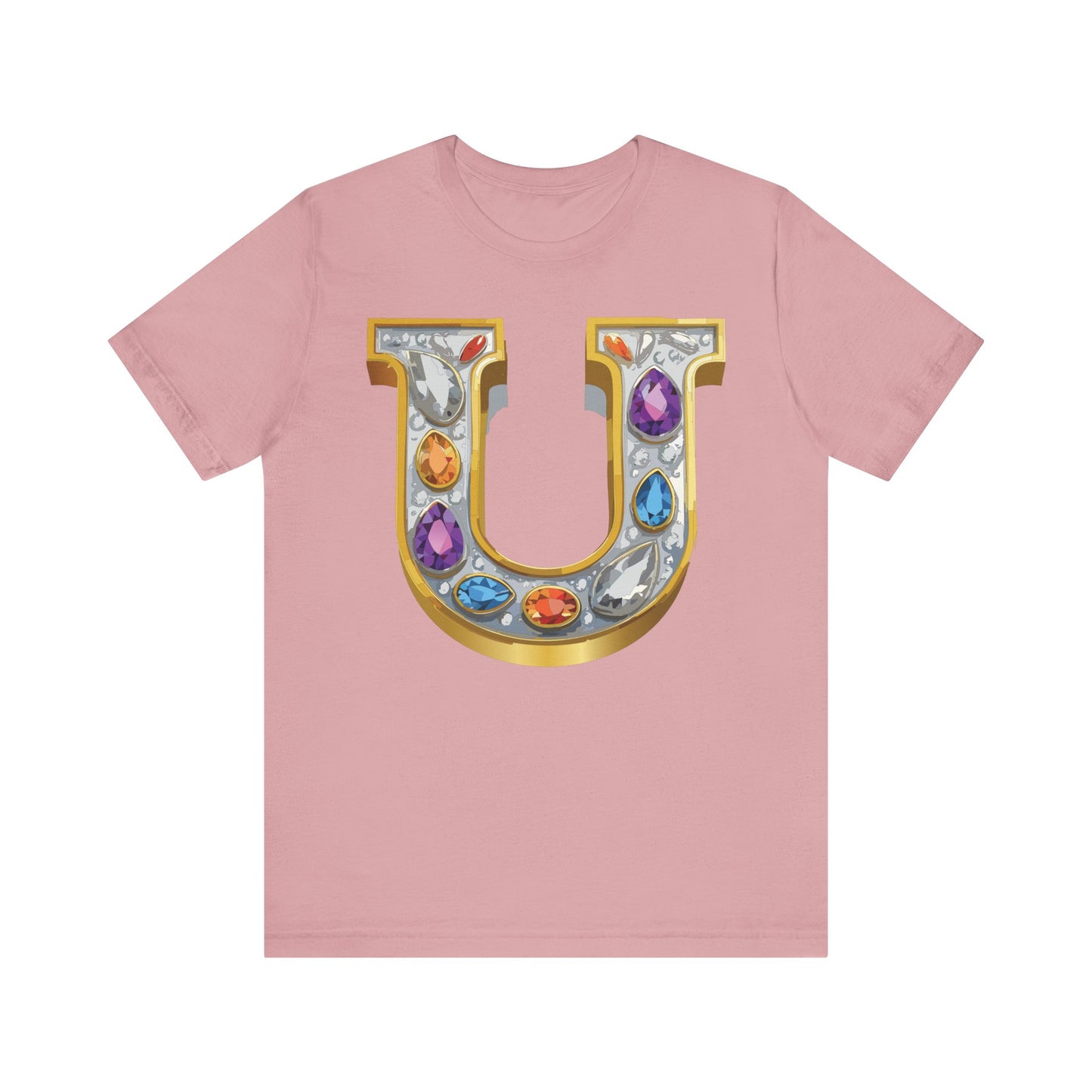Letter Shirt, Shirt with Letters, Tee Shirt with Gold Letter, Shirt with Antique Letters