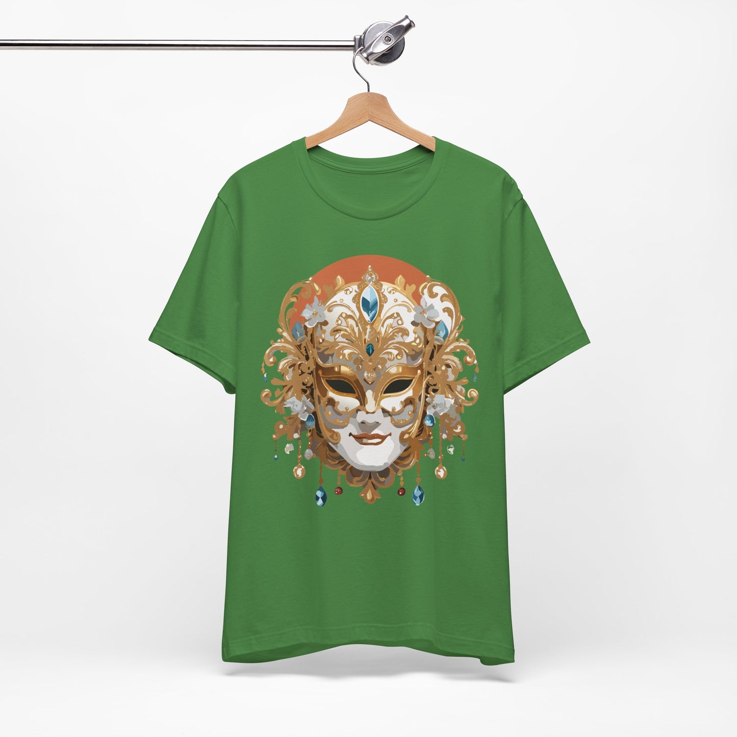 Mask Shirt, Shirt with Mask, Tee Shirt with Gold Face