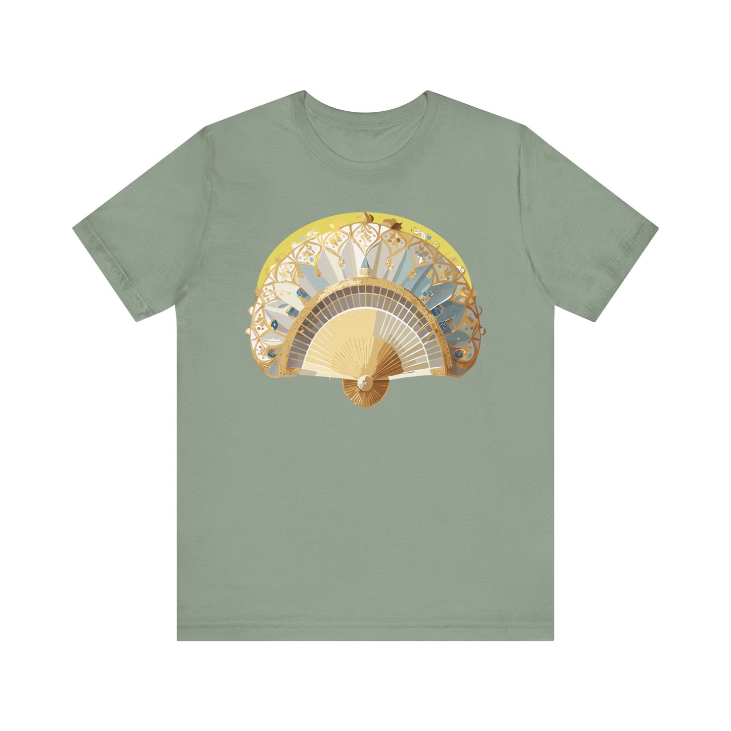 Fan shirt, Shirt with Fan, Tee Shirt with Gold Blower