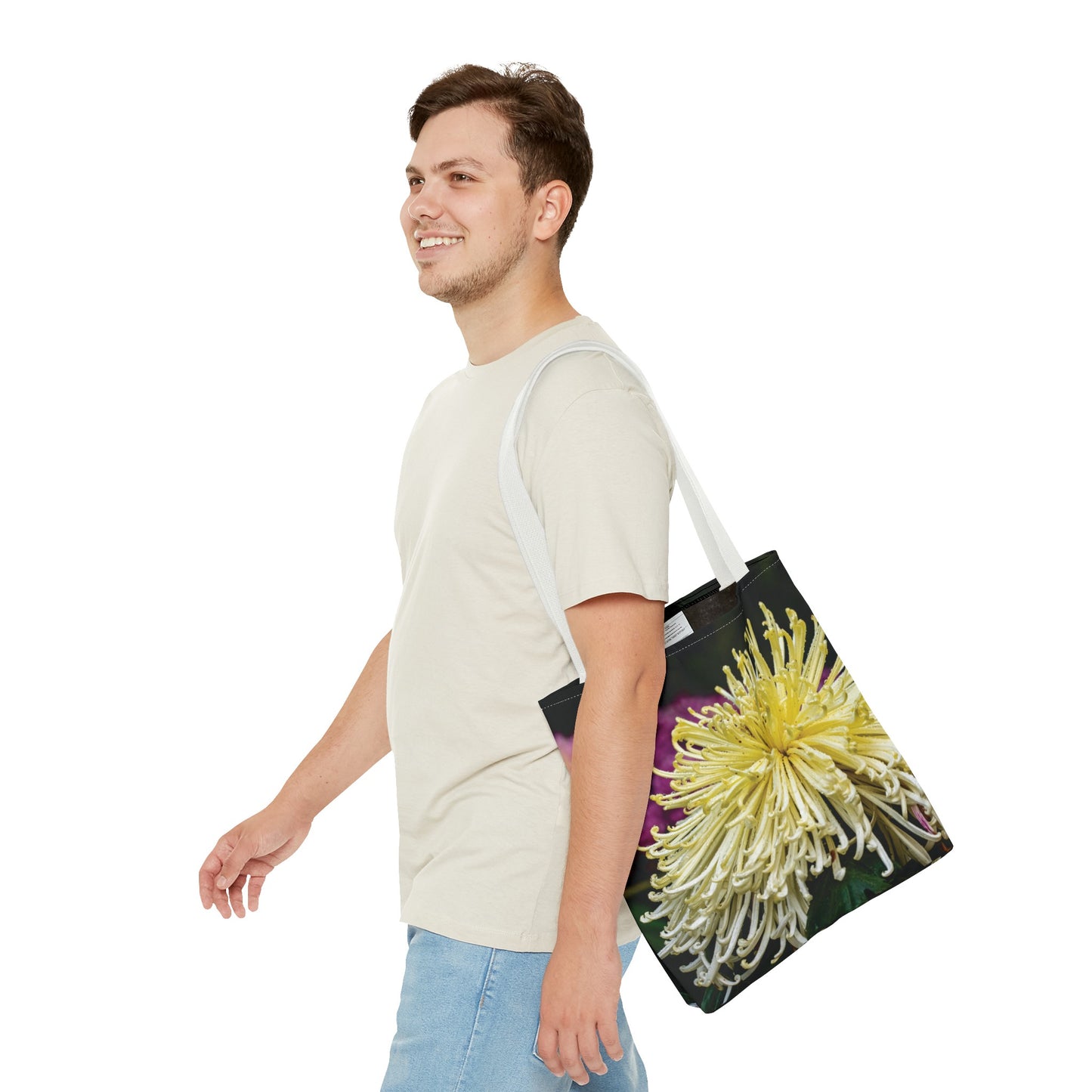 Canvas Bag with Floral Prints