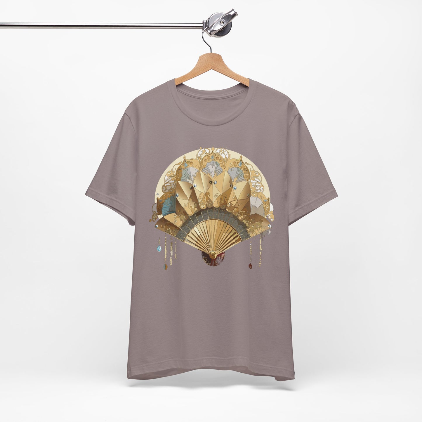 Fan shirt, Shirt with Fan, Tee Shirt with Gold Blower