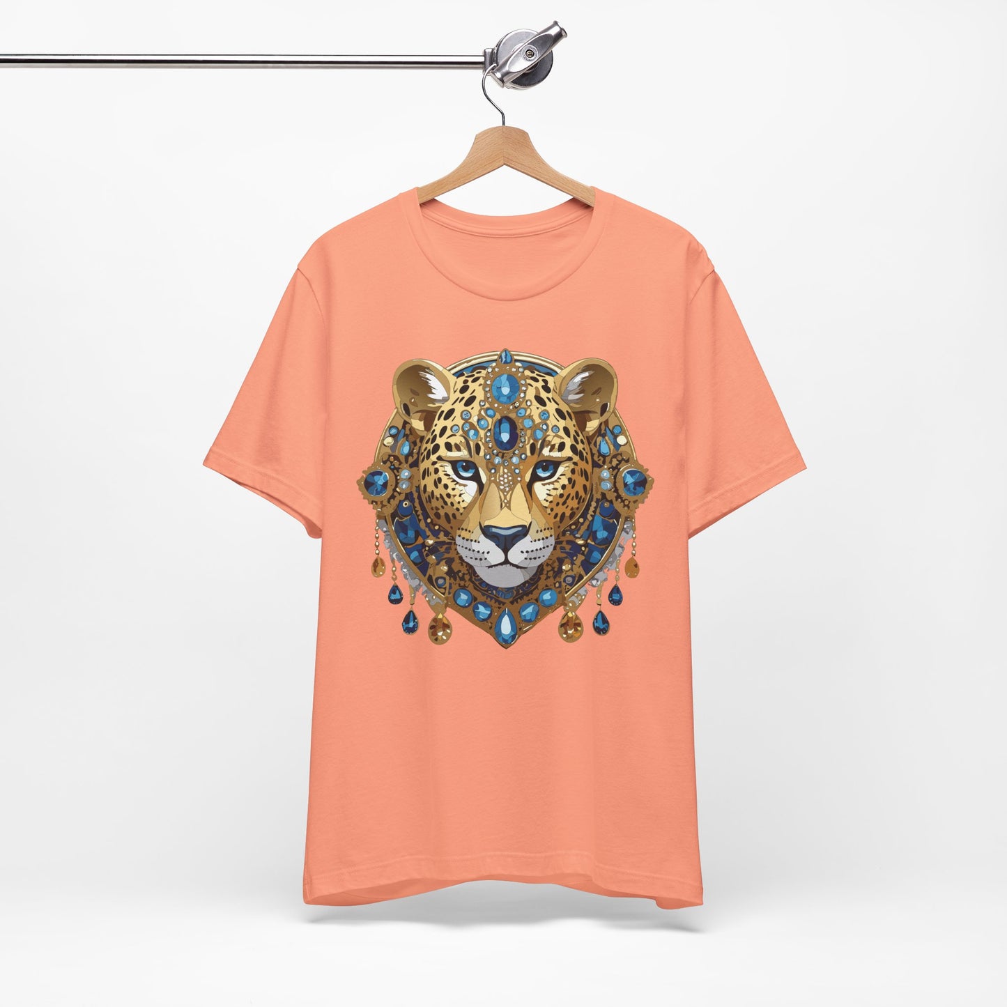 Animal Shirt, Shirt with Animal, Tee Shirt with Gold Animal Medal, Shirt with Antique Animal Medallion