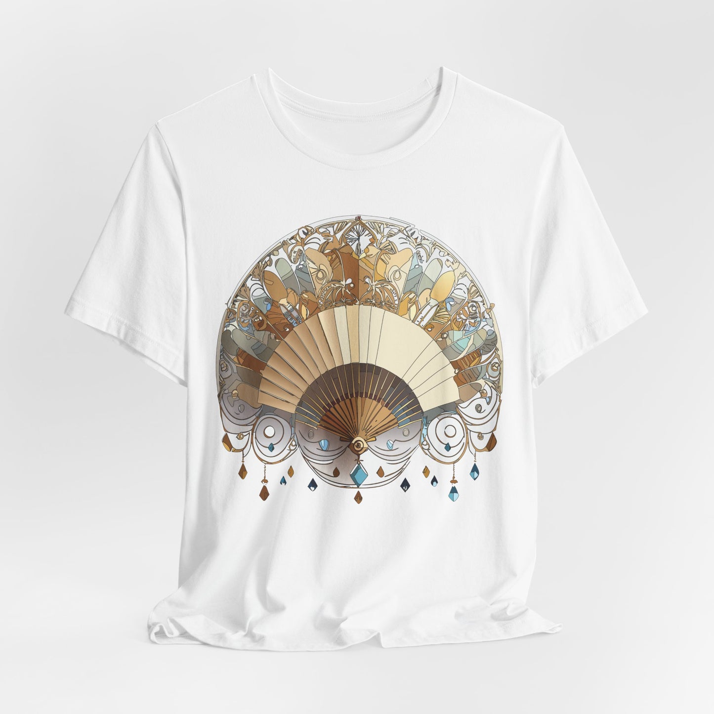 Fan shirt, Shirt with Fan, Tee Shirt with Gold Blower