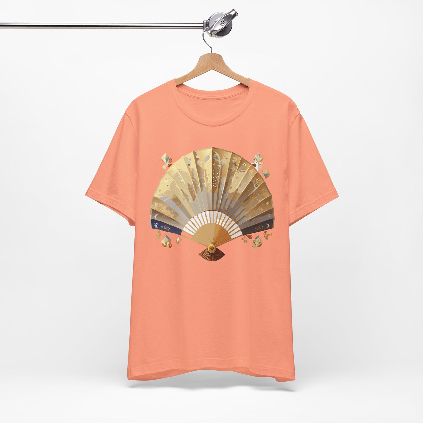 Fan shirt, Shirt with Fan, Tee Shirt with Gold Blower