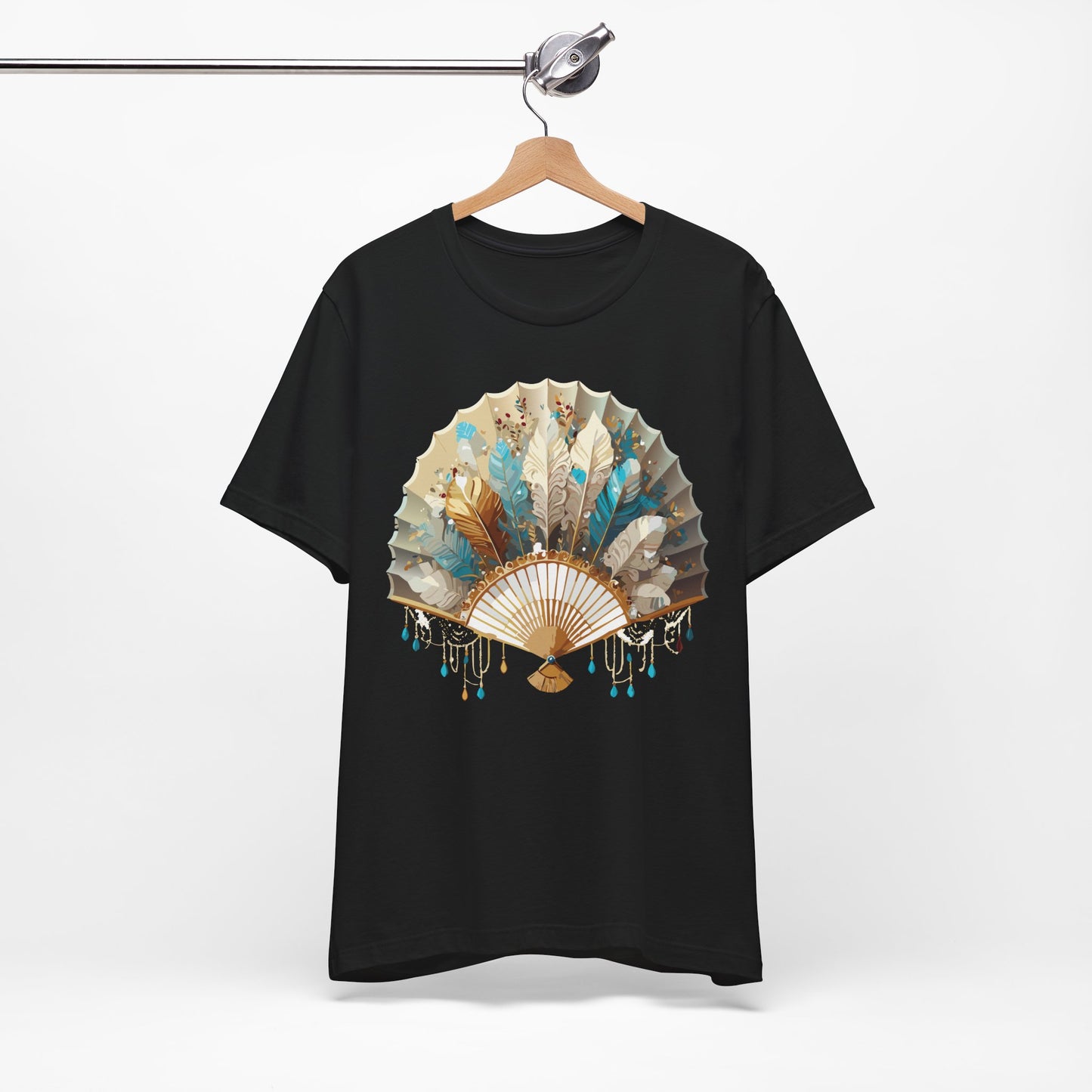 Fan shirt, Shirt with Fan, Tee Shirt with Gold Blower