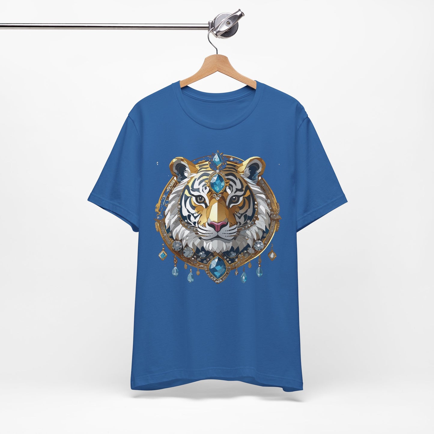 Animal Shirt, Shirt with Animal, Tee Shirt with Gold Animal Medal, Shirt with Antique Animal Medallion