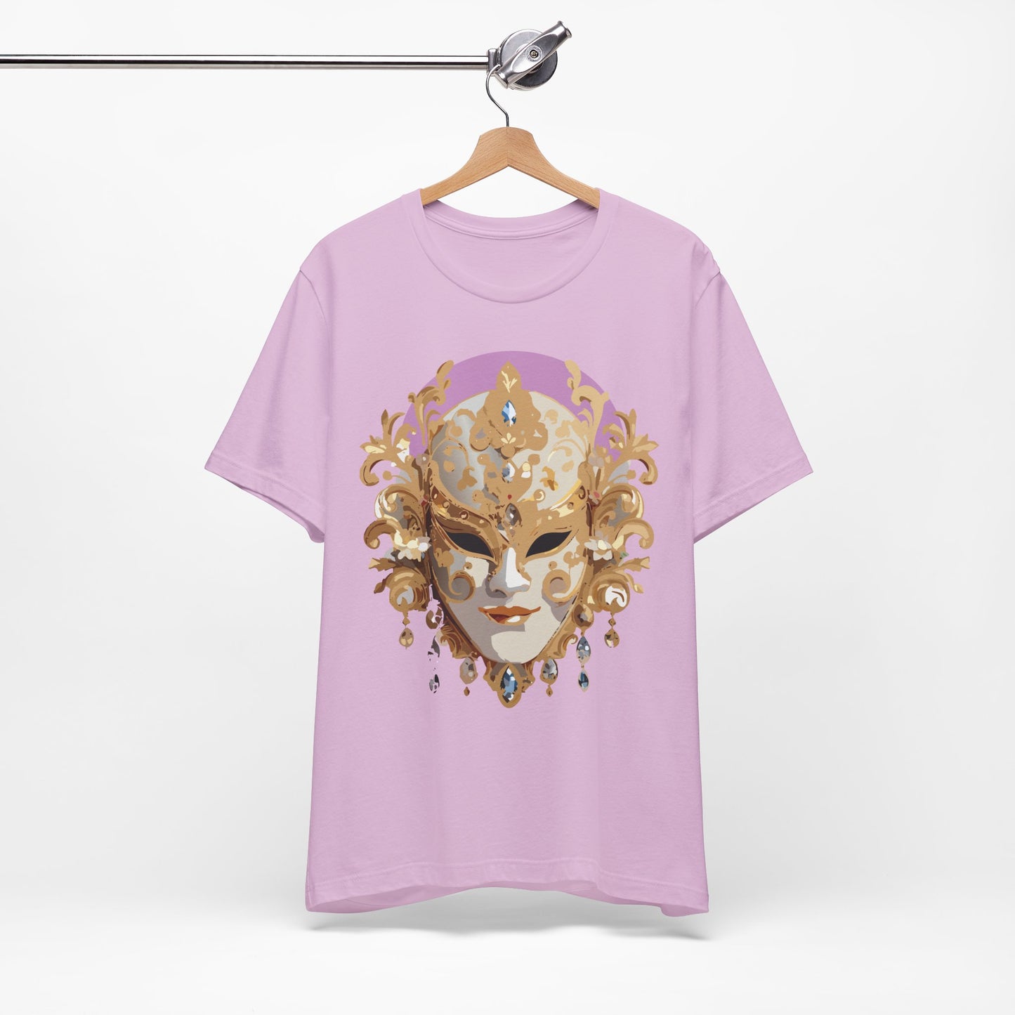 Mask Shirt, Shirt with Mask, Tee Shirt with Gold Face