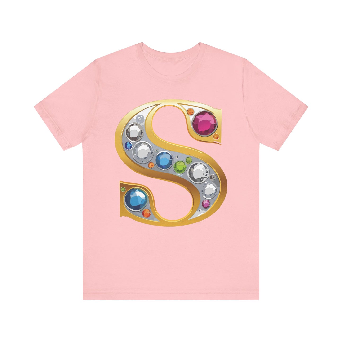 Letter Shirt, Shirt with Letters, Tee Shirt with Gold Letter, Shirt with Antique Letters