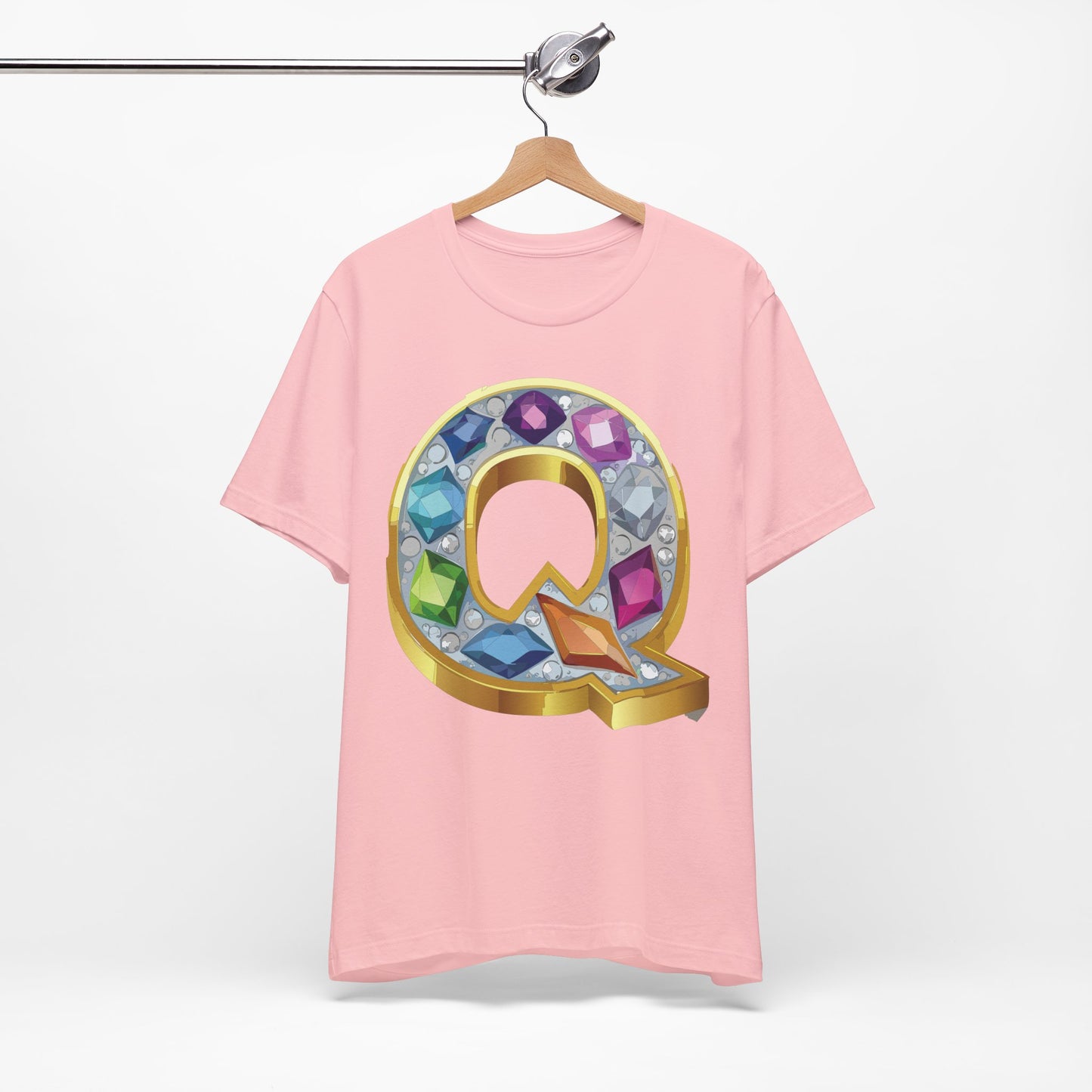 Letter Shirt, Shirt with Letters, Tee Shirt with Gold Letter, Shirt with Antique Letters