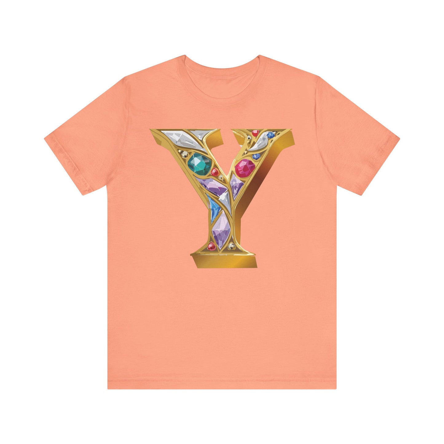 Letter Shirt, Shirt with Letters, Tee Shirt with Gold Letter, Shirt with Antique Letters