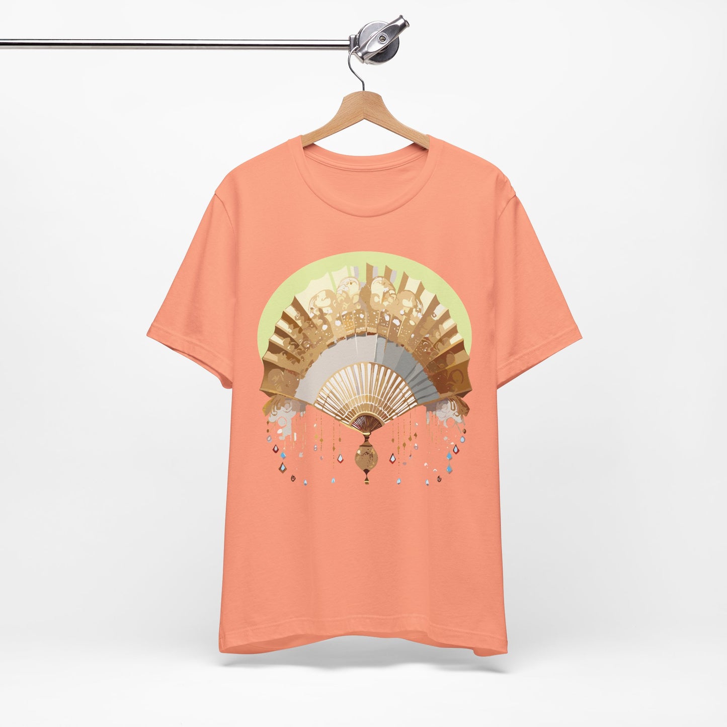 Fan shirt, Shirt with Fan, Tee Shirt with Gold Blower