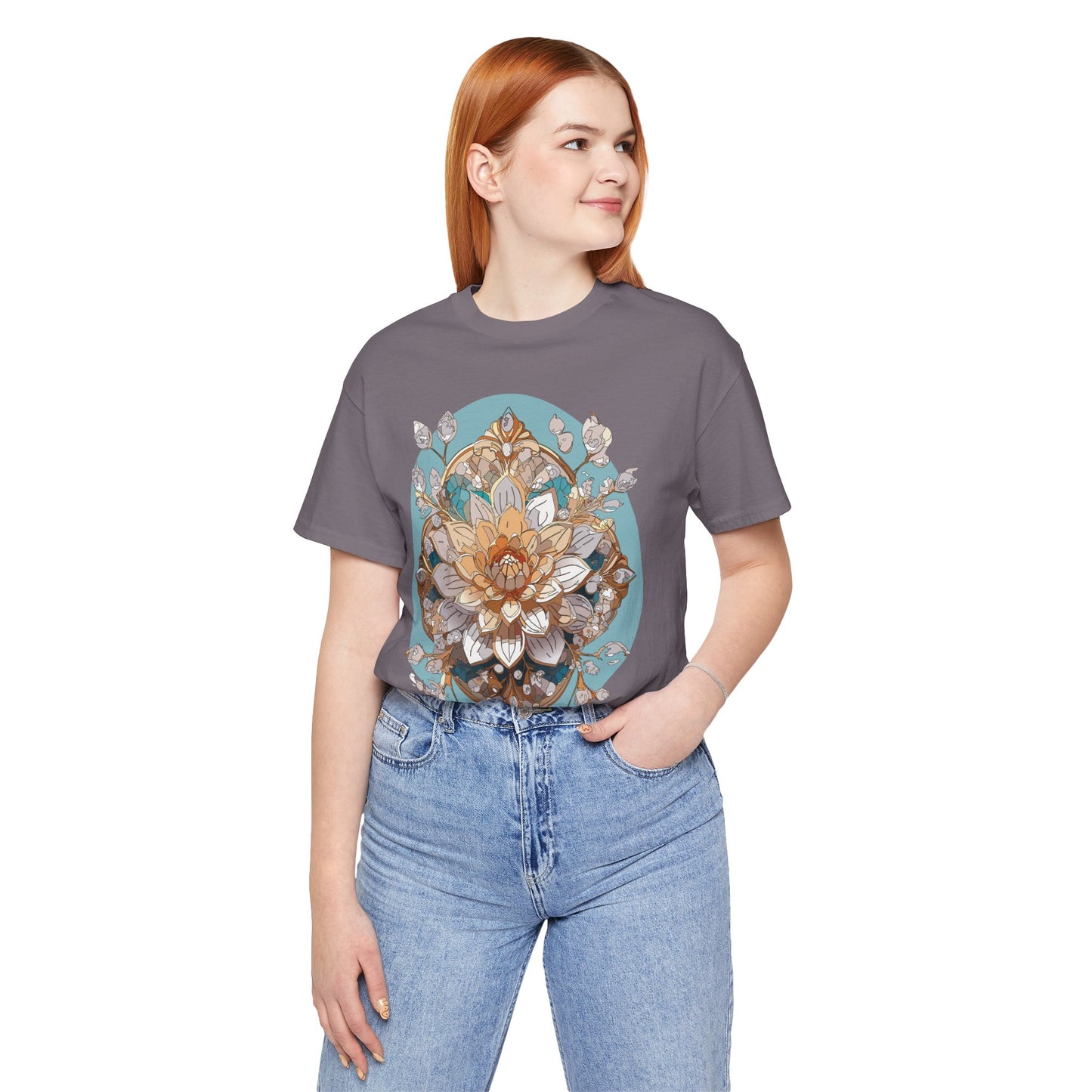 Floral Shirt, Flower Shirt, Tee Shirt with Antique Flower