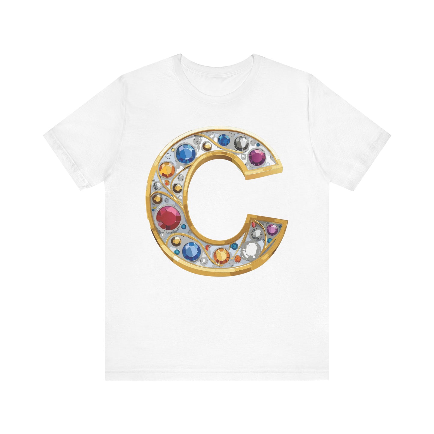 Letter Shirt, Shirt with Letters, Tee Shirt with Gold Letter, Shirt with Antique Letters