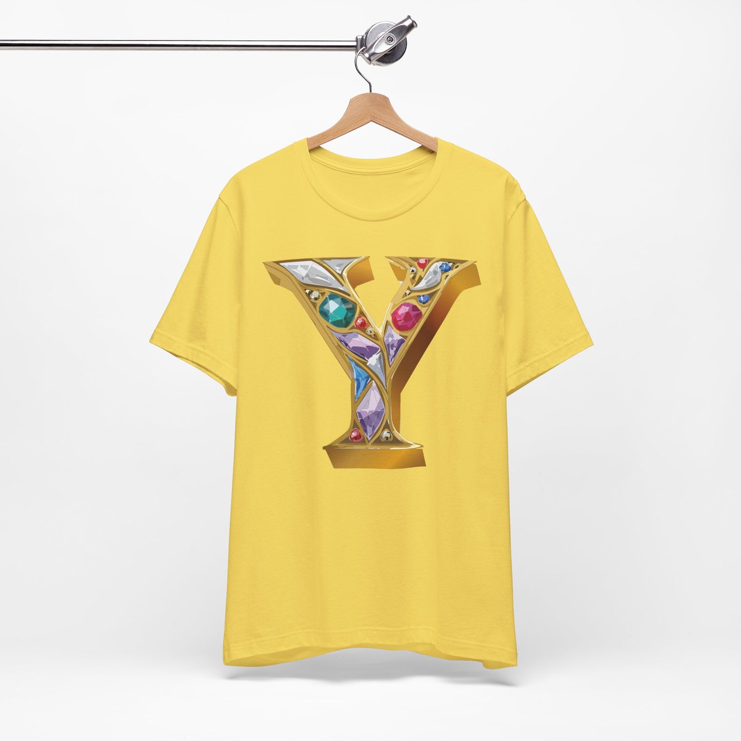 Letter Shirt, Shirt with Letters, Tee Shirt with Gold Letter, Shirt with Antique Letters