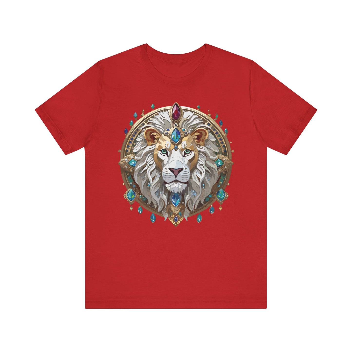 Animal Shirt, Shirt with Animal, Tee Shirt with Gold Animal Medal, Shirt with Antique Animal Medallion