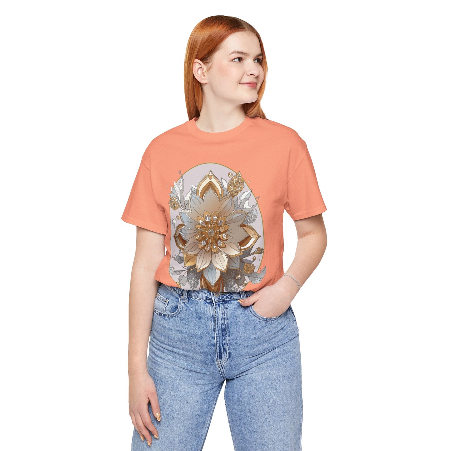 Floral Shirt, Flower Shirt, Tee Shirt with Antique Flower