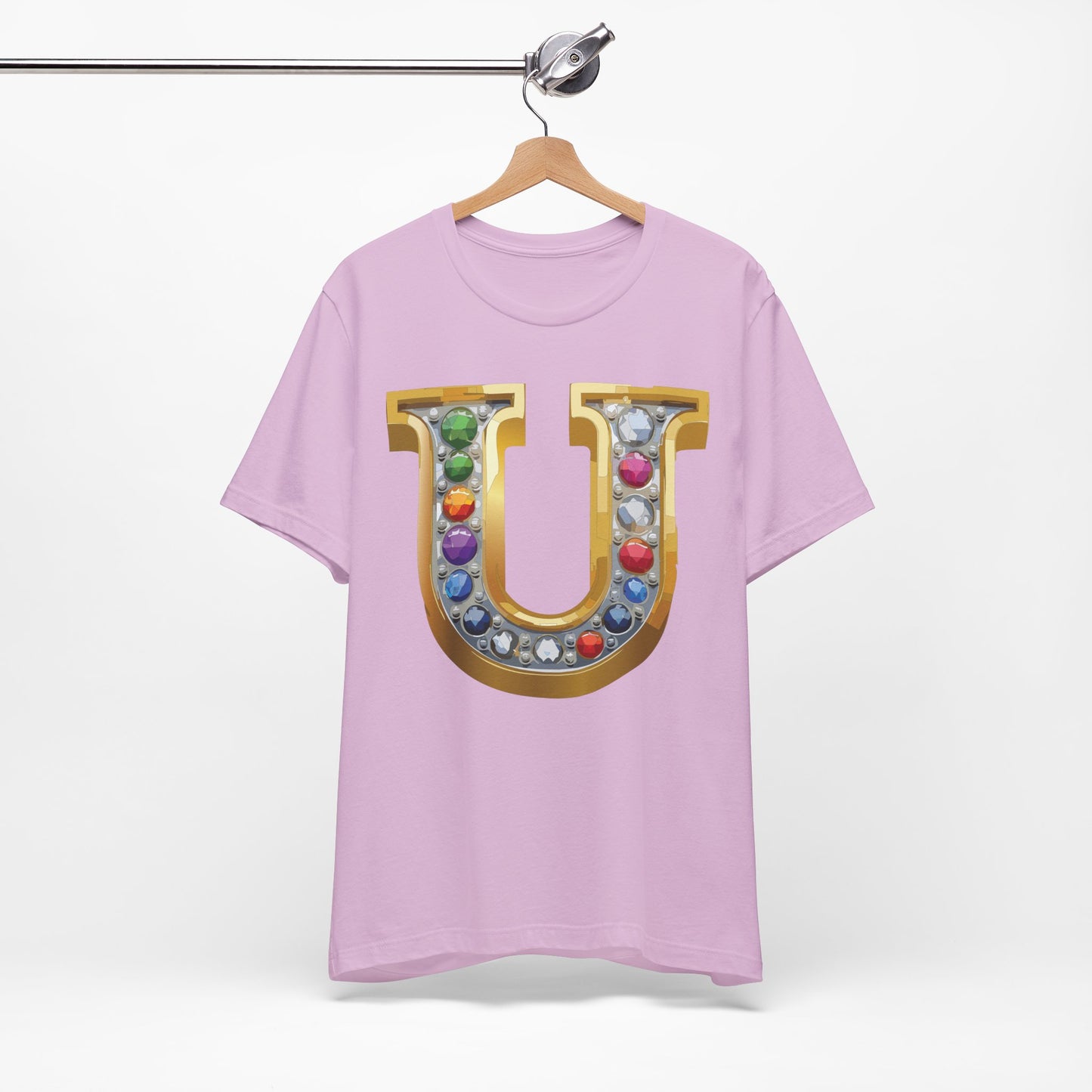 Letter Shirt, Shirt with Letters, Tee Shirt with Gold Letter, Shirt with Antique Letters