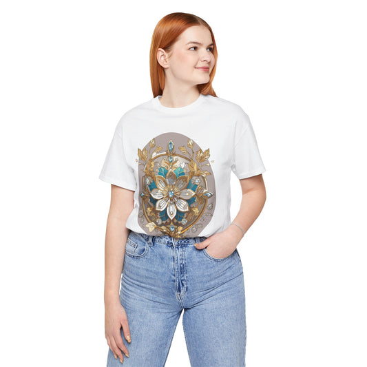 Floral Shirt, Flower Shirt, Tee Shirt with Antique Flower