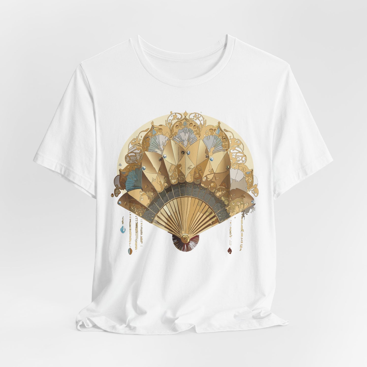 Fan shirt, Shirt with Fan, Tee Shirt with Gold Blower