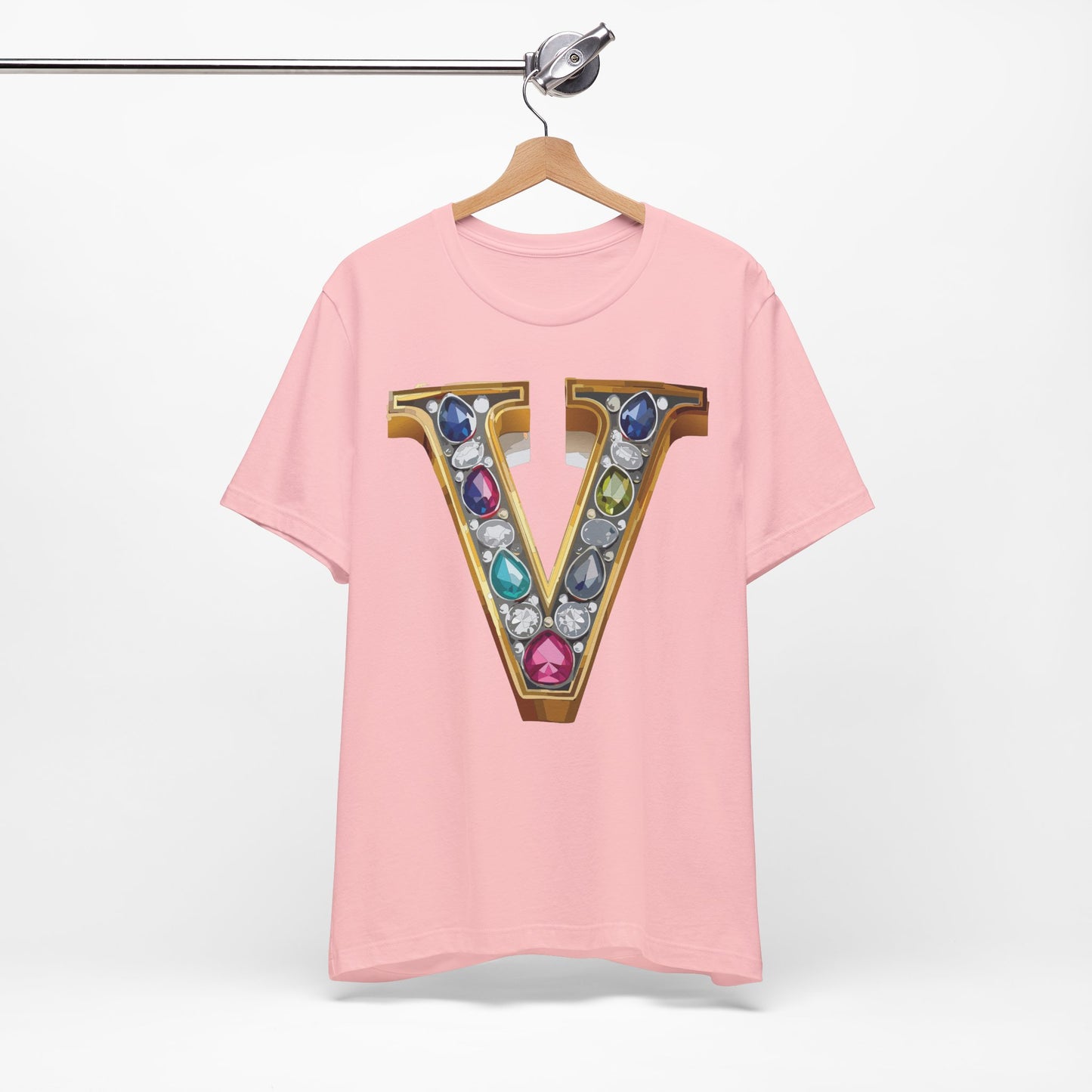 Letter Shirt, Shirt with Letters, Tee Shirt with Gold Letter, Shirt with Antique Letters