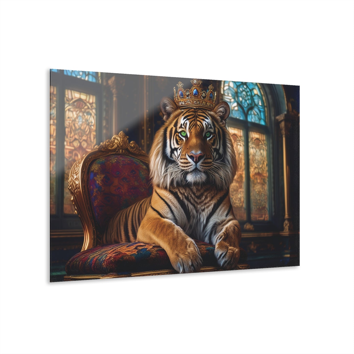 Crown Tiger Wall Decor, Wall Art Decor with Animals 1