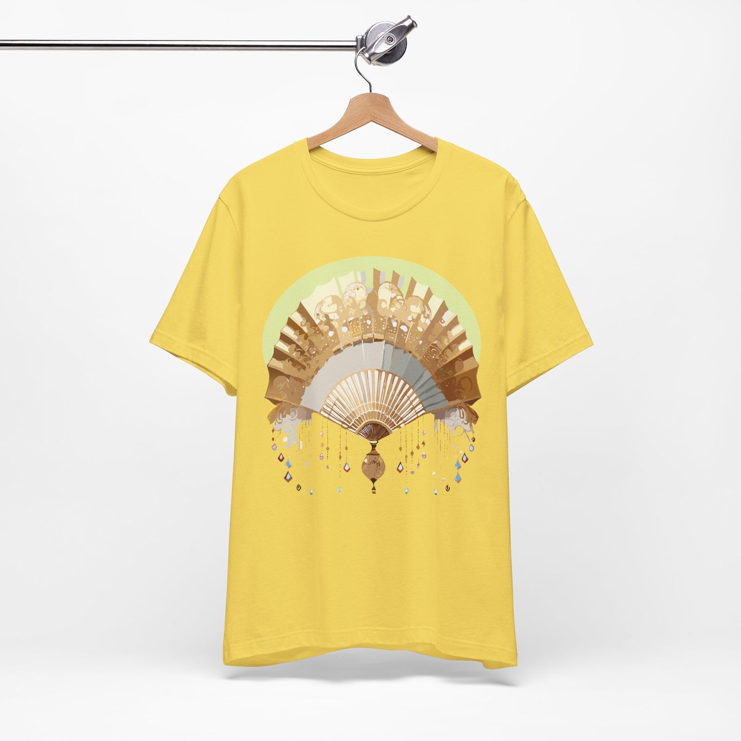 Fan shirt, Shirt with Fan, Tee Shirt with Gold Blower